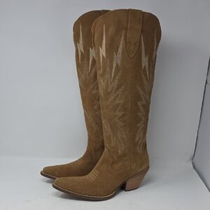 Dingo Women's Thunder Road Western Performance Boots Snip Toe Knee High  Size 8